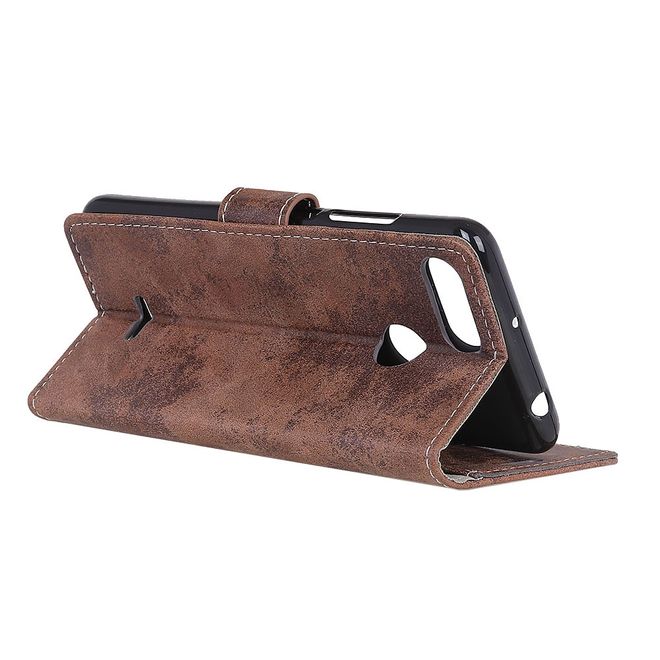 Xiaomi Redmi 6 Handyhülle - Vintage Leder Bookcover Series - braun