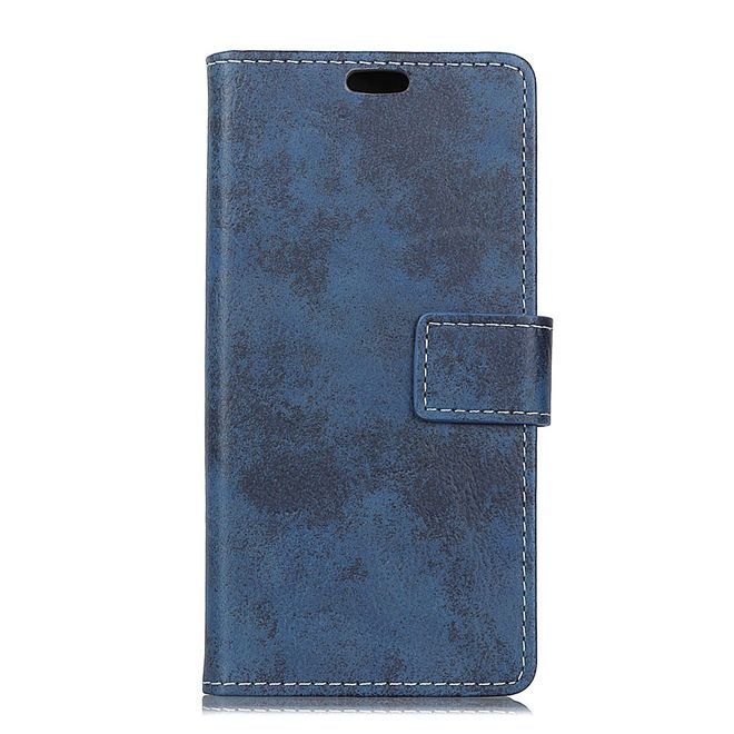 Samsung Galaxy J6+ Handyhülle - Vintage Leder Bookcover Series - blau