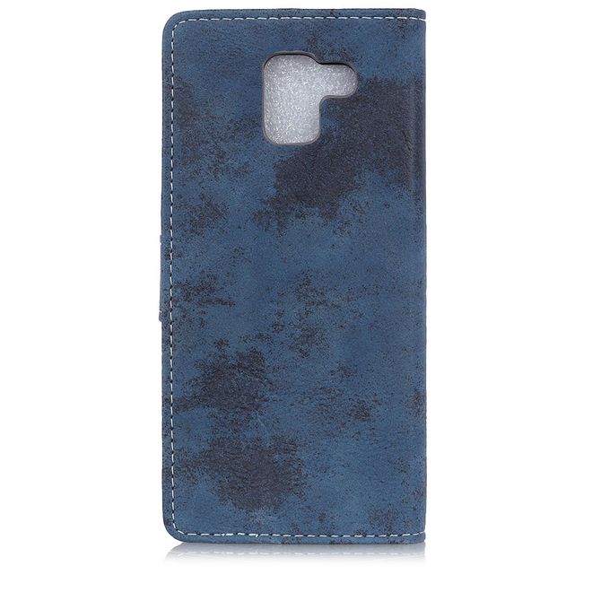 Samsung Galaxy J6+ Handyhülle - Vintage Leder Bookcover Series - blau