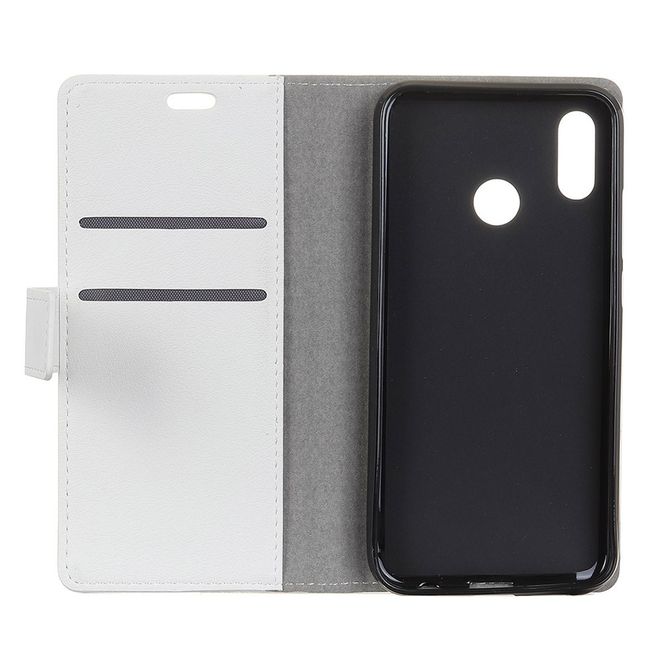 HTC U12 Life Handy Hülle - Classic III Leder Bookcover Series - weiss