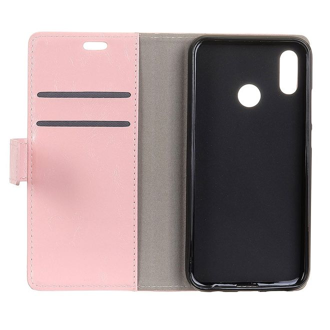 HTC U12 Life Handyhülle - Crazy Horse Leder Bookcover Series - pink