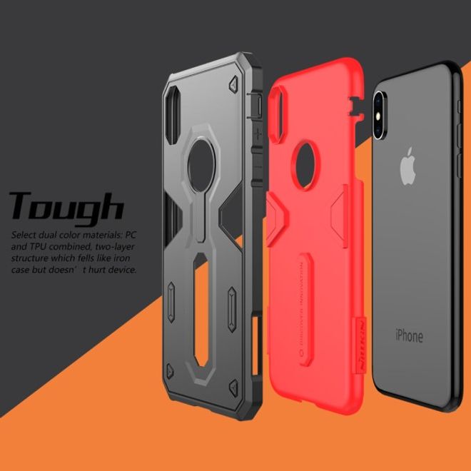 Nillkin - iPhone XS Max Handy Case - Robuste Plastik Hülle - Defender Series - schwarz