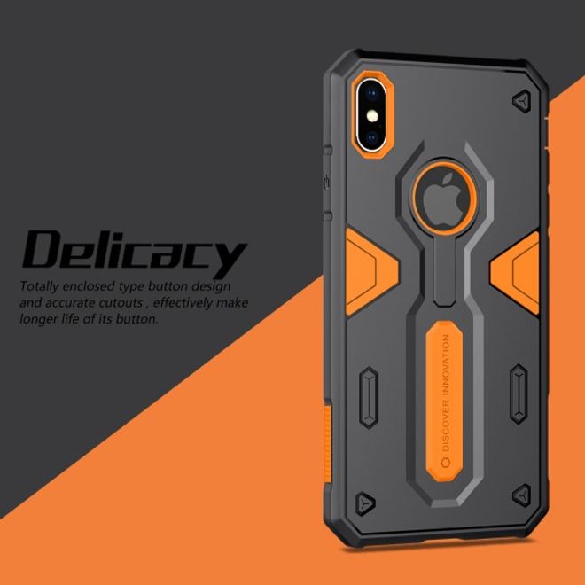 Nillkin - iPhone XS Max Handy Case - Robuste Plastik Hülle - Defender Series - schwarz