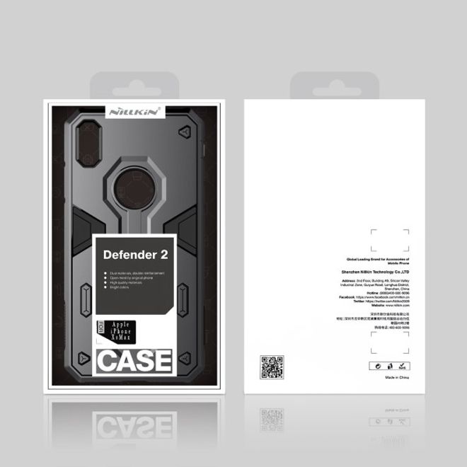 Nillkin - iPhone XS Max Handy Case - Robuste Plastik Hülle - Defender Series - schwarz