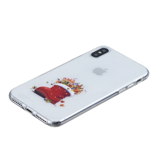 iPhone XS Max Hülle - Flexibles Softcase - Weihnachtsmuster - Schuh mit Geschenken