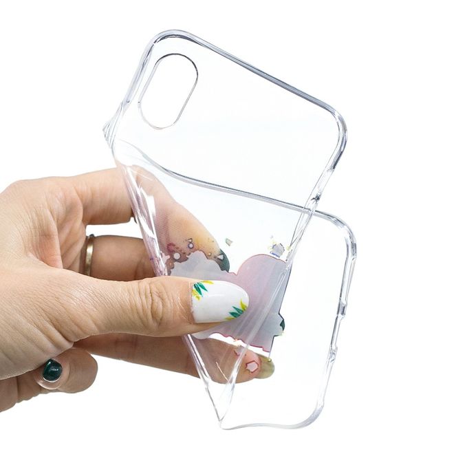 iPhone XS Max Hülle - Flexibles Softcase - Weihnachtsmuster - Schuh mit Geschenken