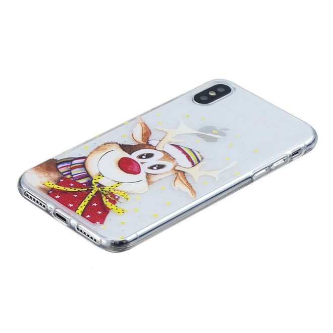iPhone XS Max Hülle - Flexibles Softcase - Weihnachtsmuster - Rentier