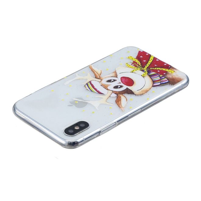 iPhone XS Max Hülle - Flexibles Softcase - Weihnachtsmuster - Rentier