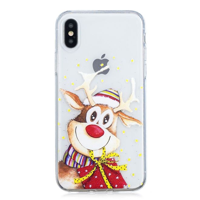 iPhone XS Max Hülle - Flexibles Softcase - Weihnachtsmuster - Rentier