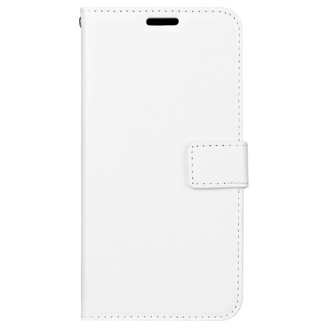 Étui pour LG V40 ThinQ - Série Crazy Horse III en cuir - Blanc
