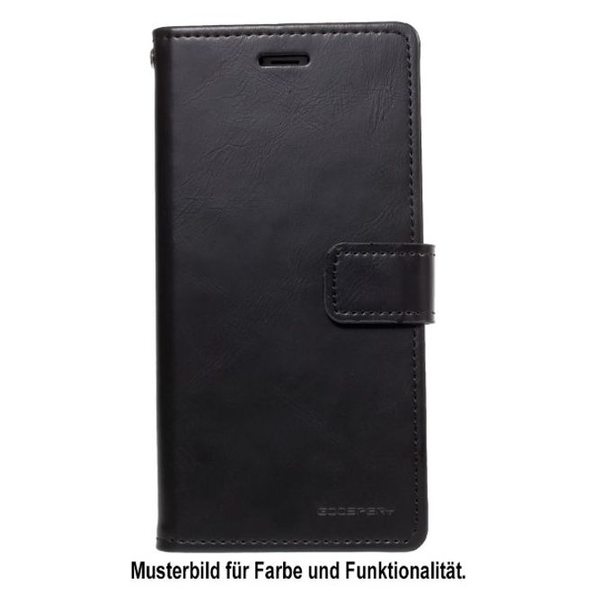 Goospery - Google Pixel 3 XL Handy Hülle - Case aus Leder - Bluemoon Diary Series - schwarz