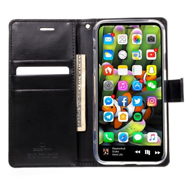 Goospery - Google Pixel 3 XL Handy Hülle - Case aus Leder - Bluemoon Diary Series - schwarz