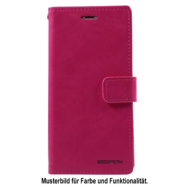 Goospery - Google Pixel 3 XL Handy Hülle - Case aus Leder - Bluemoon Diary Series - pink
