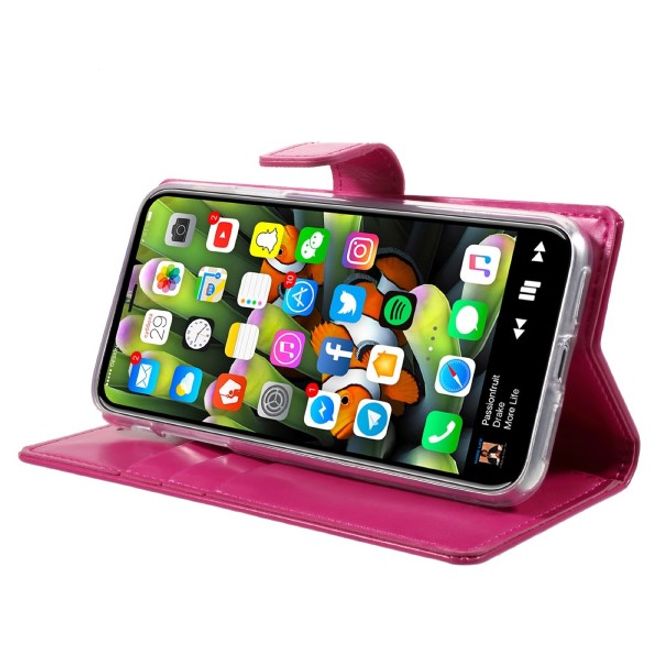 Goospery - Google Pixel 3 XL Handy Hülle - Case aus Leder - Bluemoon Diary Series - pink