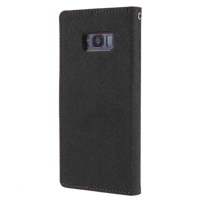 Goospery - Samsung Galaxy A9 (2018) Hülle - Handy Bookcover - Fancy Diary Series - schwarz/braun