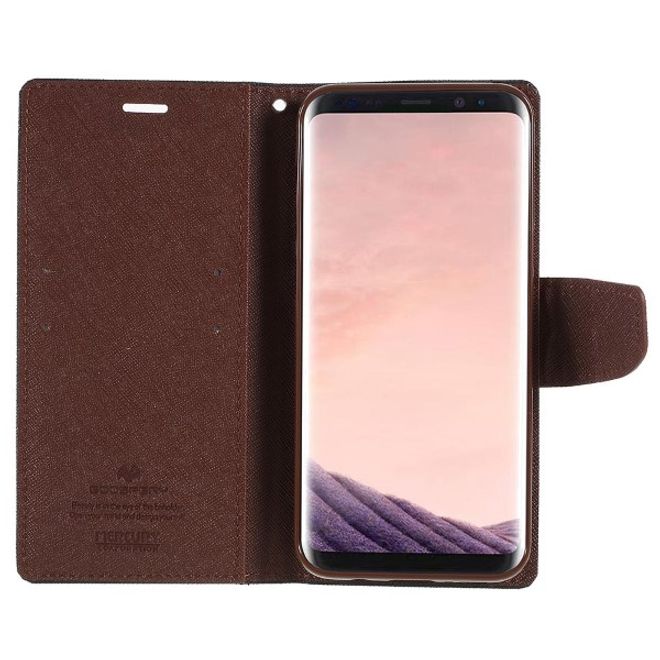 Goospery - Samsung Galaxy A9 (2018) Hülle - Handy Bookcover - Fancy Diary Series - schwarz/braun