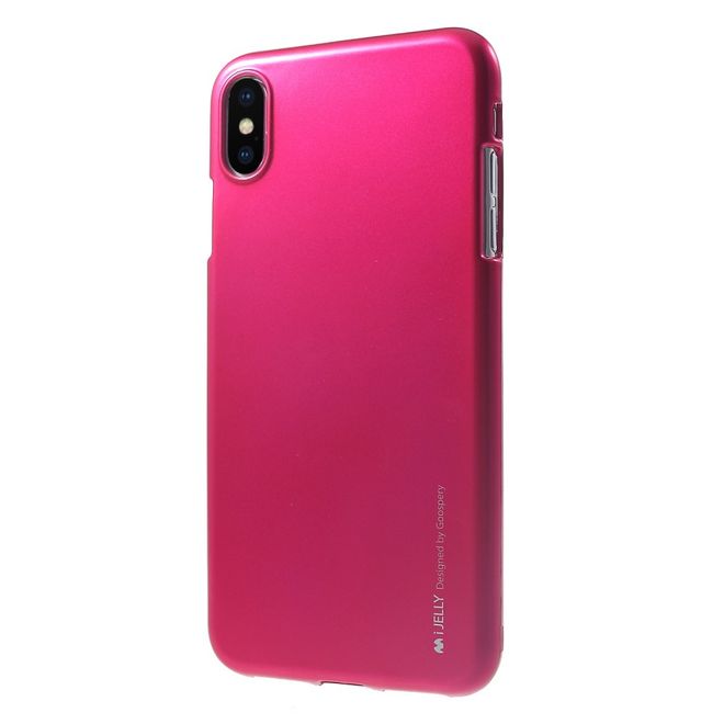 Goospery - Samsung Galaxy A7 (2018) Handy Hülle - TPU Soft Case - i Jelly Metal Series - pink