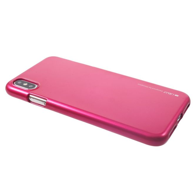 Goospery - Samsung Galaxy A7 (2018) Handy Hülle - TPU Soft Case - i Jelly Metal Series - pink