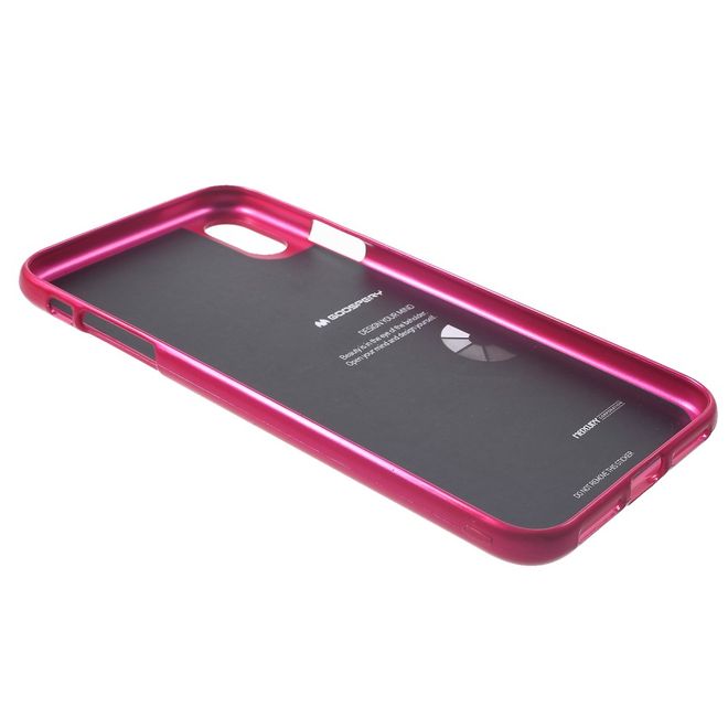 Goospery - Samsung Galaxy A7 (2018) Handy Hülle - TPU Soft Case - i Jelly Metal Series - pink