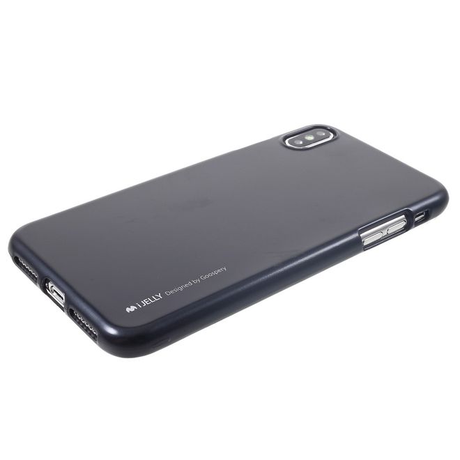 Goospery - Samsung Galaxy A9 (2018) Handy Hülle - TPU Soft Case - i Jelly Metal Series - navy