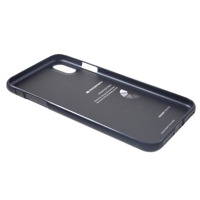 Goospery - Samsung Galaxy A9 (2018) Handy Hülle - TPU Soft Case - i Jelly Metal Series - navy