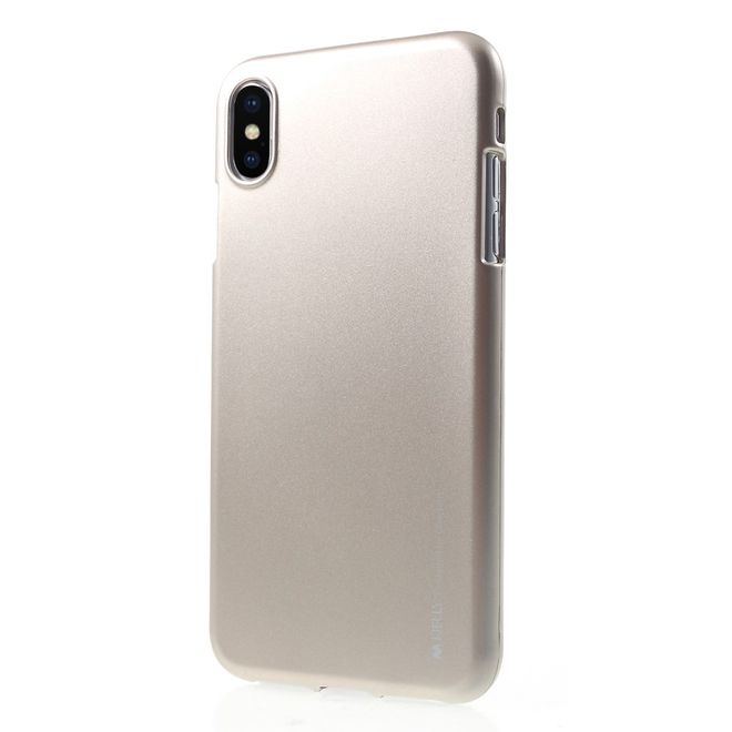 Goospery - Samsung Galaxy A9 (2018) Handy Hülle - TPU Soft Case - i Jelly Metal Series - gold