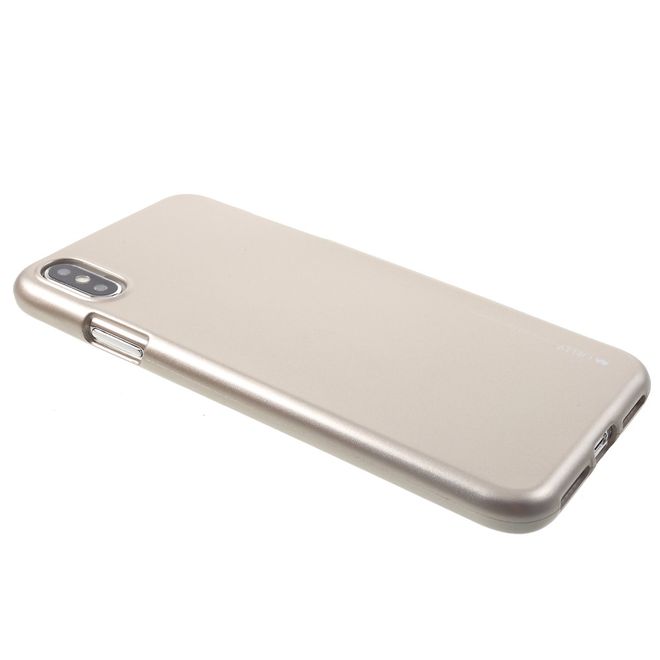 Goospery - Samsung Galaxy A9 (2018) Handy Hülle - TPU Soft Case - i Jelly Metal Series - gold