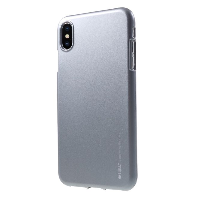 Goospery - Samsung Galaxy A9 (2018) Handy Hülle - TPU Soft Case - i Jelly Metal Series - grau