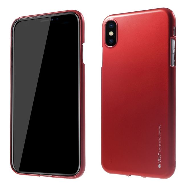 Goospery - Samsung Galaxy A9 (2018) Handy Hülle - TPU Soft Case - i Jelly Metal Series - rot
