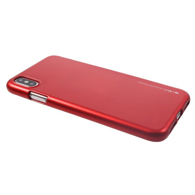Goospery - Samsung Galaxy A9 (2018) Handy Hülle - TPU Soft Case - i Jelly Metal Series - rot