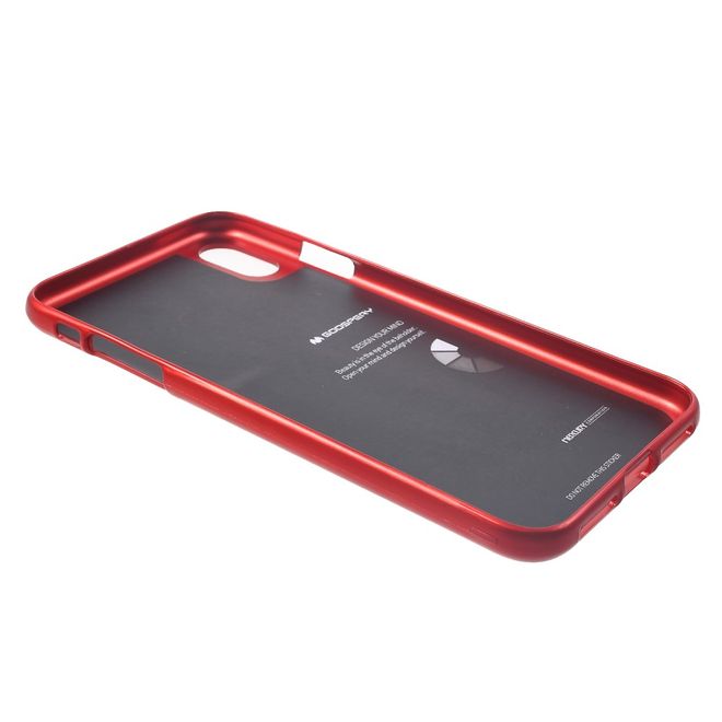 Goospery - Samsung Galaxy A9 (2018) Handy Hülle - TPU Soft Case - i Jelly Metal Series - rot