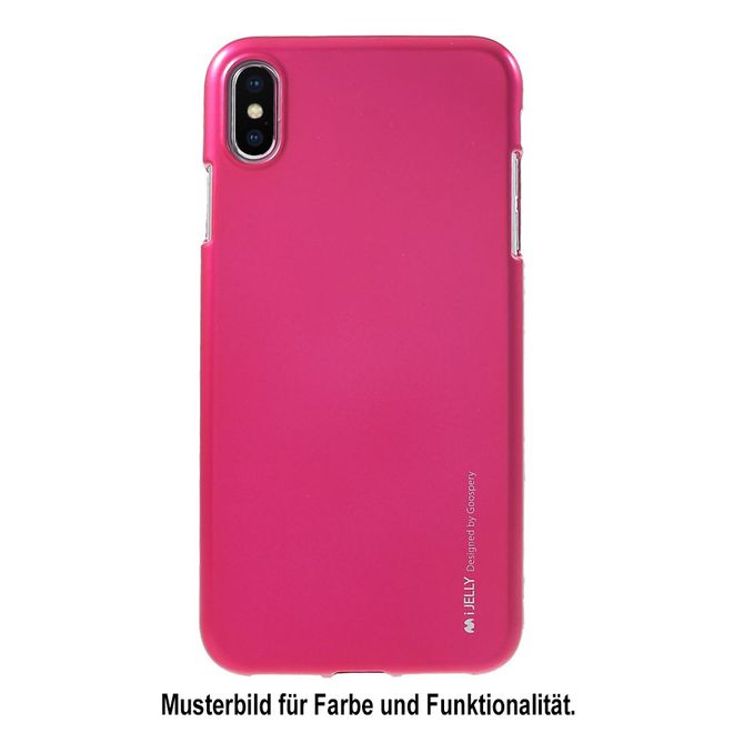 Goospery - Samsung Galaxy J4+ Handy Hülle - TPU Soft Case - i Jelly Metal Series - pink