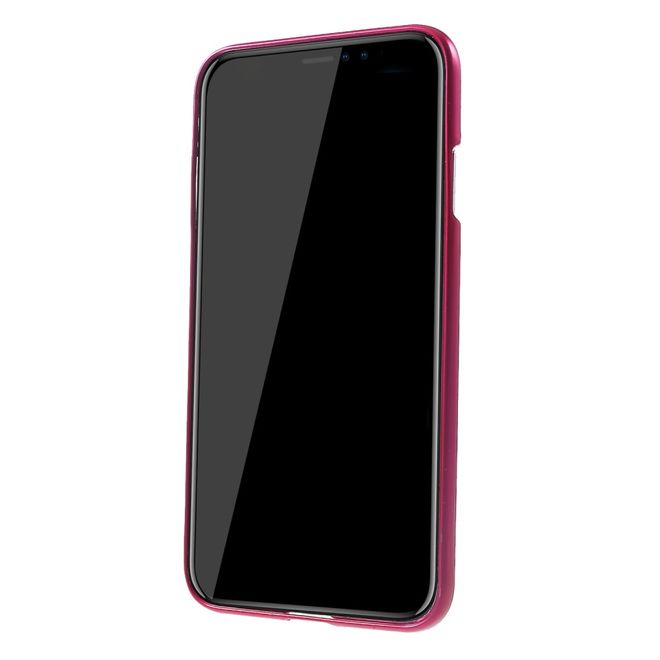 Goospery - Samsung Galaxy J4+ Handy Hülle - TPU Soft Case - i Jelly Metal Series - pink