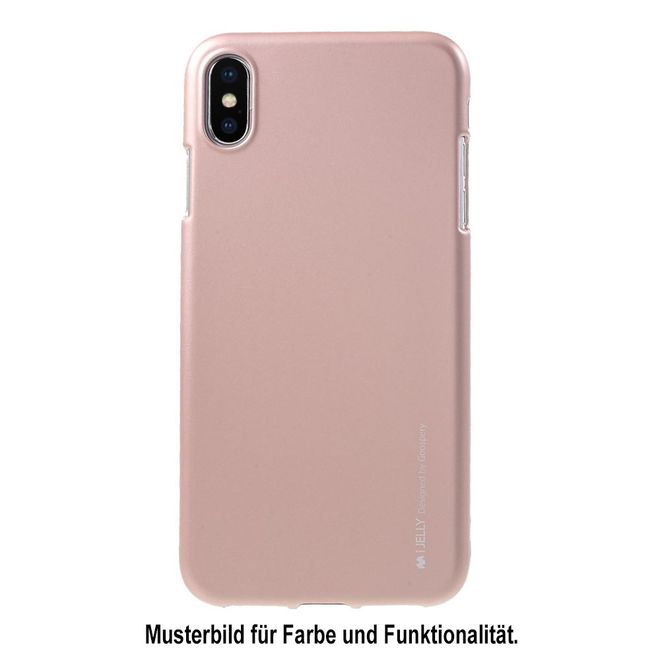 Goospery - Samsung Galaxy J4+ Handy Hülle - TPU Soft Case - i Jelly Metal Series - rosegold