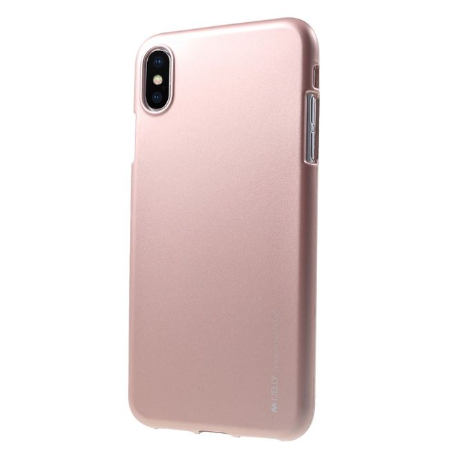 Goospery - Samsung Galaxy J4+ Handy Hülle - TPU Soft Case - i Jelly Metal Series - rosegold