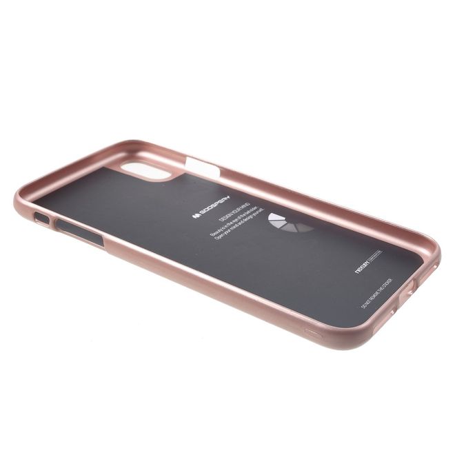 Goospery - Samsung Galaxy J4+ Handy Hülle - TPU Soft Case - i Jelly Metal Series - rosegold