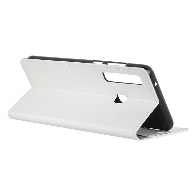 Samsung Galaxy A9 (2018) Handyhülle - Crazy Horse Leder Bookcover Series - weiss