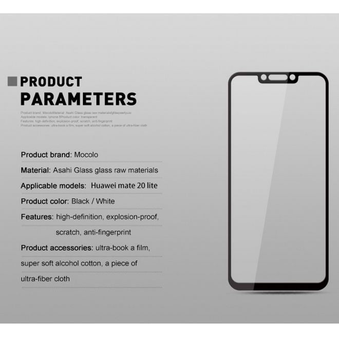 Huawei Mate 20 Lite Panzerglas 2.5D Full Cover - Displayschutz (0.33 mm) - schwarz