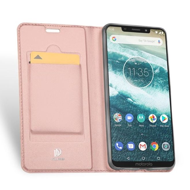 Dux Ducis - Motorola One Hülle - Handy Bookcover - Skin Pro Series - rosegold