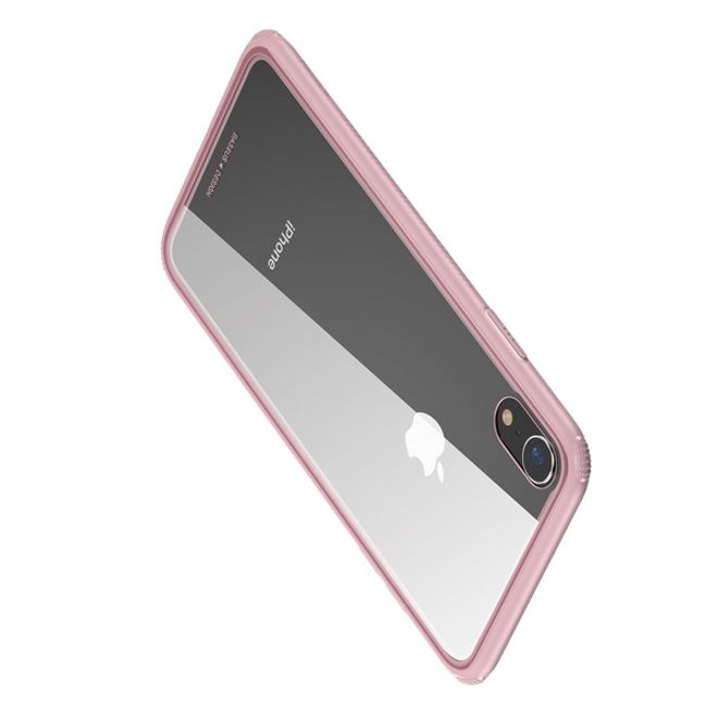 Baseus - iPhone XS Hülle - mit transparenter Glas Rückseite - See-Through Series - pink