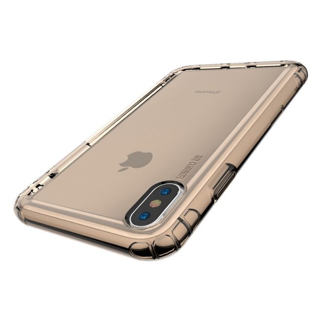 Baseus - iPhone XS Max Hülle - Ultrarobuster Rahmen - Safety Airbags Series - transparent/gold