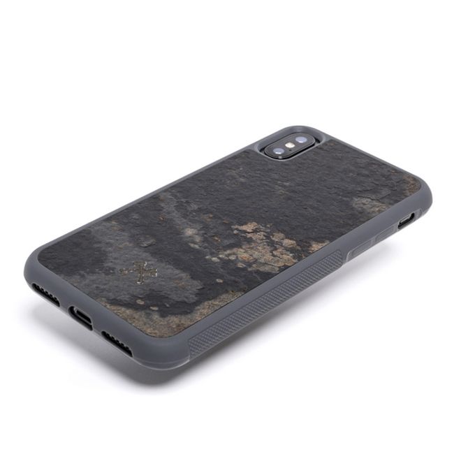 WOODCESSORIES - iPhone XS Max Hülle - Stone Series - Granite Gray
