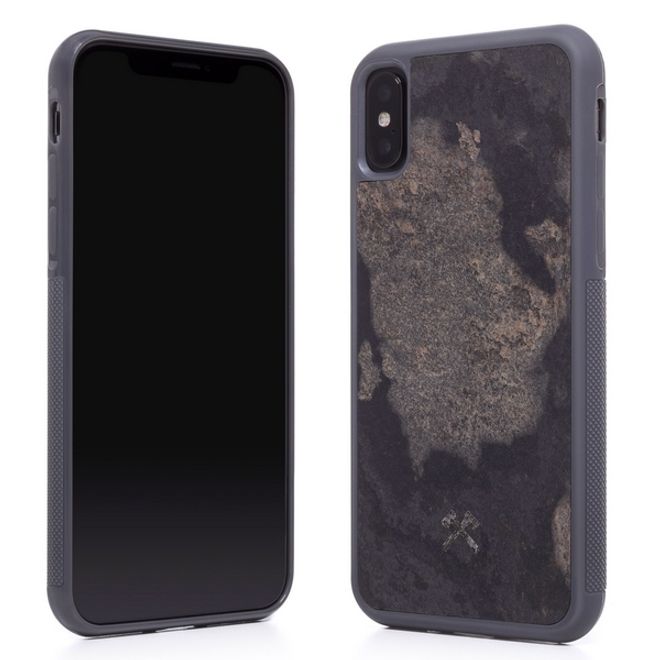 WOODCESSORIES - iPhone XS Max Hülle - Stone Series - Granite Gray