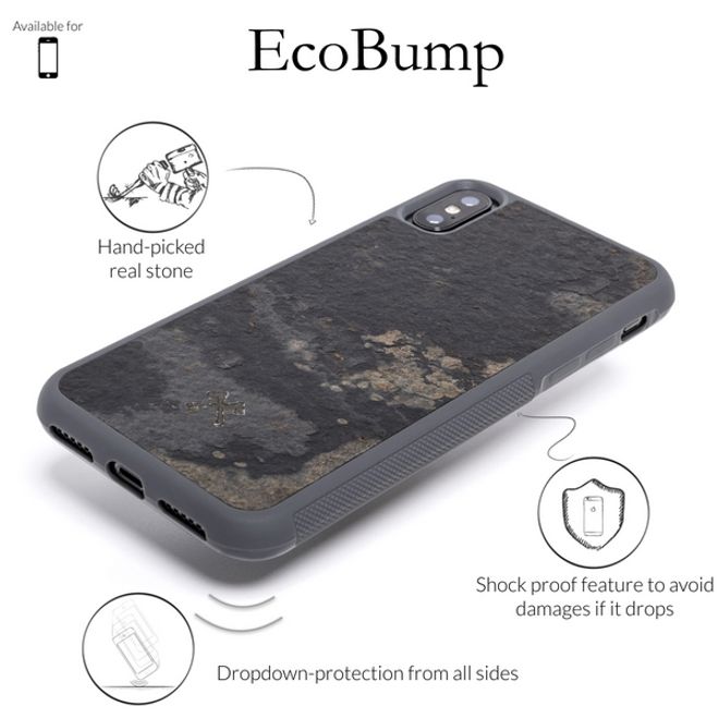 WOODCESSORIES - iPhone XS Max Hülle - Stone Series - Granite Gray