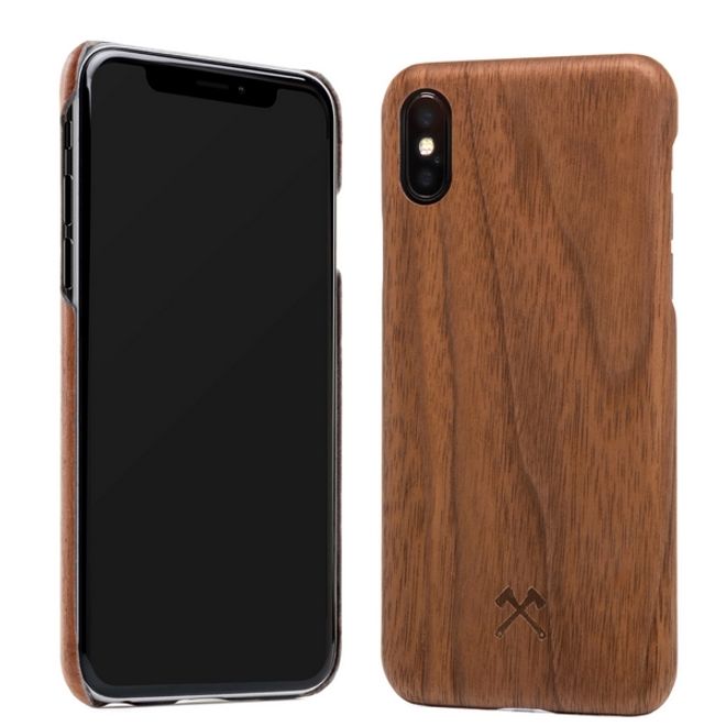 WOODCESSORIES - iPhone XS Max Hülle - Echtholz Slim Series - Walnuss