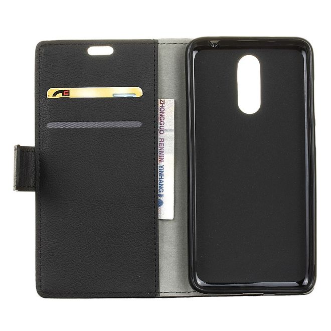 Nokia 3.1 Plus Handy Hülle - Classic III Leder Bookcover Series - schwarz