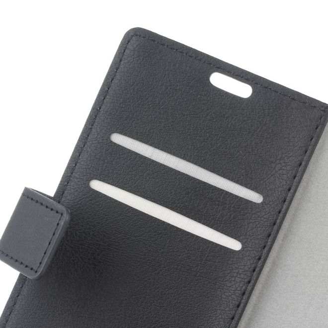Nokia 3.1 Plus Handy Hülle - Classic III Leder Bookcover Series - schwarz