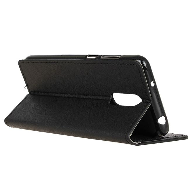 Nokia 3.1 Plus Handy Hülle - Classic III Leder Bookcover Series - schwarz