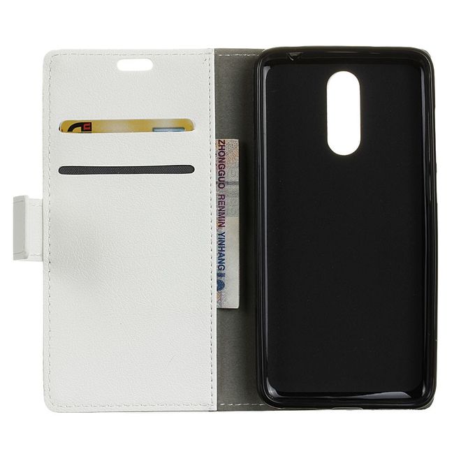 Nokia 3.1 Plus Handy Hülle - Classic III Leder Bookcover Series - weiss