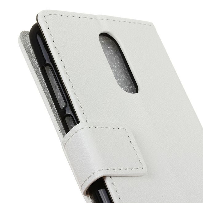 Nokia 3.1 Plus Handy Hülle - Classic III Leder Bookcover Series - weiss